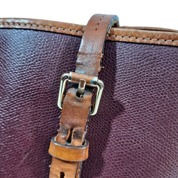 Dooney & Bourke Dover Large Tote Bag Red Pebble Grain - Picture 11 of 16